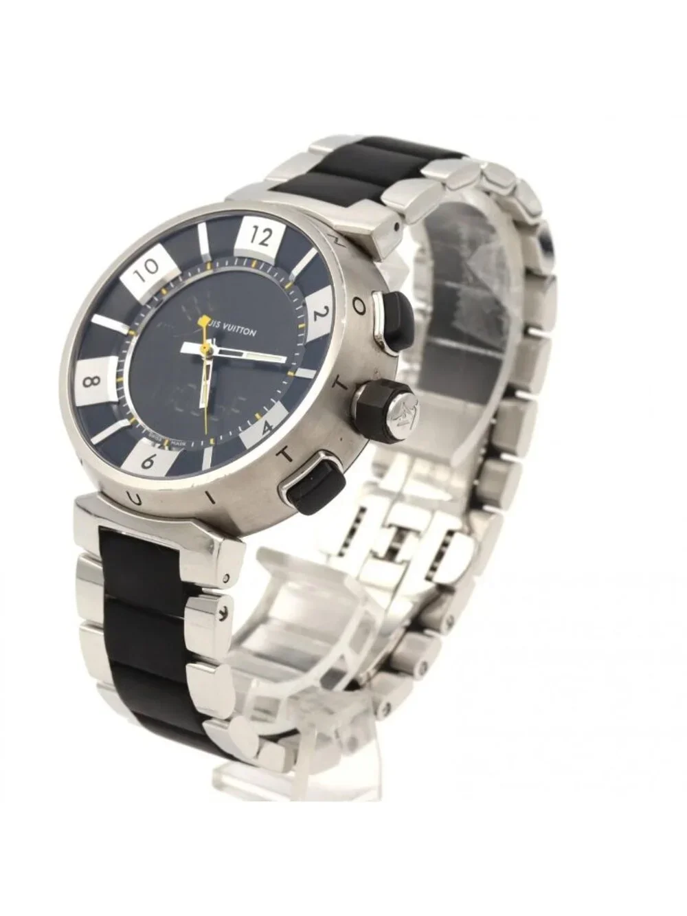 Louis Vuitton Tambour in Black SS Quartz Watch